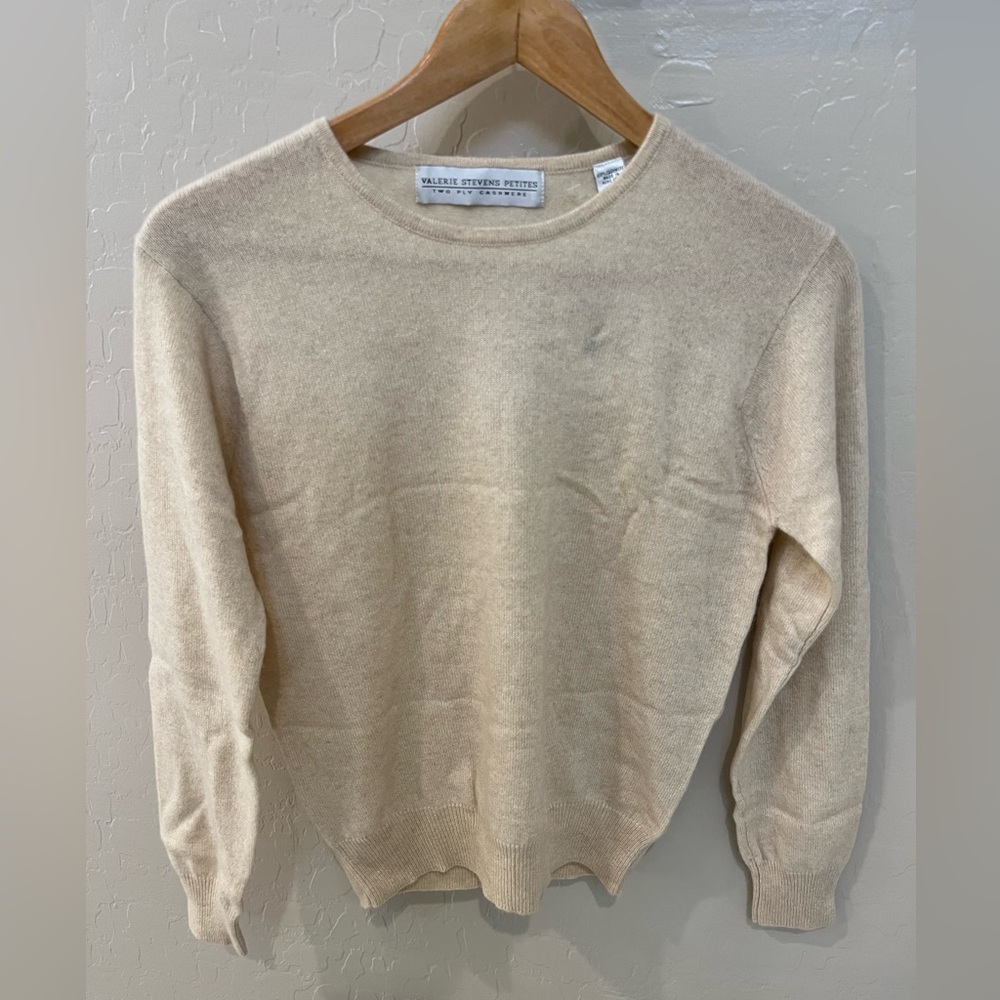 NWT Valerie Stevens petites two ply cashmere PM